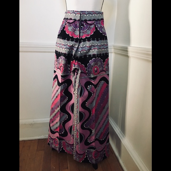 Sold-  Vintage Emilio Pucci Printed Palazzo Pants - Picture 2 of 8